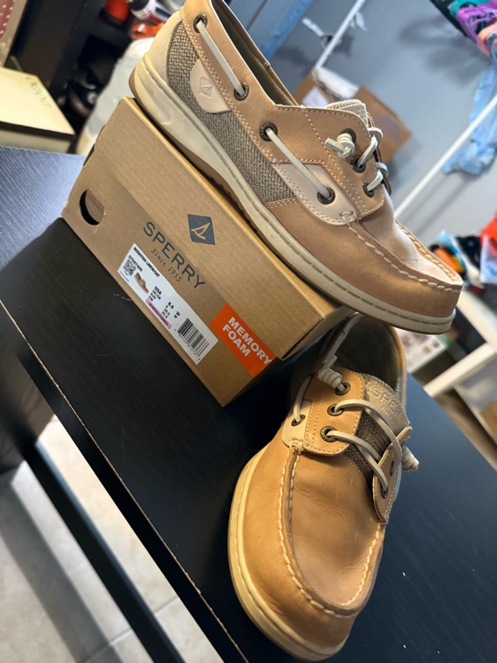 Sperry Men’s Tan and Beige Boat Shoes